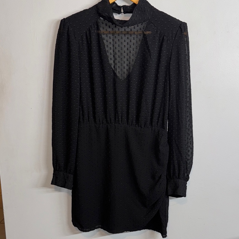 Elegant Black Long Sleeve Dress